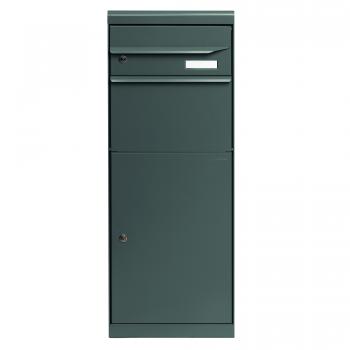 Preview: Paketbriefkasten MEFA Maple (661) Basaltgrau Semi Matt RAL 7012M mit Namensschild